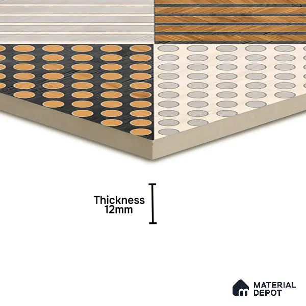Geometric Floor Tile TL 05301 Strada Morse Triago 16 inch x 16 inch Vitrified Punch Matte Finish - 12 mm | Suitable for Parking, Balcony, Courtyard, Patio, Terrace | Pattern Alignment May Vary | 2-3 mm Spacer is Mandatory
