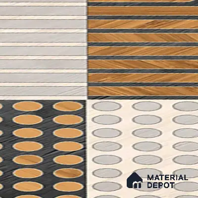 Geometric Floor Tile TL 05301 Strada Morse Triago 16 inch x 16 inch Vitrified Punch Matte Finish - 12 mm | Suitable for Parking, Balcony, Courtyard, Patio, Terrace | Pattern Alignment May Vary | 2-3 mm Spacer is Mandatory