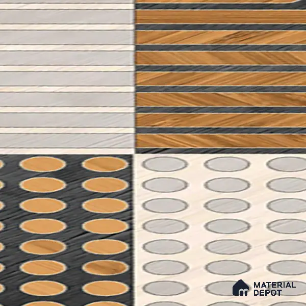 Geometric Floor Tile TL 05301 Strada Morse Triago 16 inch x 16 inch Vitrified Punch Matte Finish - 12 mm | Suitable for Parking, Balcony, Courtyard, Patio, Terrace | Pattern Alignment May Vary | 2-3 mm Spacer is Mandatory