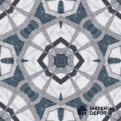 Moroccan Look Floor & Wall Tile TL 07500 Izar 2 ft x 2 ft Glitter Glossy Finish Vitrified Tile - 9 mm  | Suitable For Living Room, Dining, Bathroom & Kitchen | Please Expect a Slight Variation of Pattern (Sample)