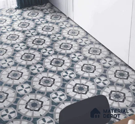 Moroccan Look Floor & Wall Tile TL 07500 Izar 2 ft x 2 ft Glitter Glossy Finish Vitrified Tile - 9 mm  | Suitable For Living Room, Dining, Bathroom & Kitchen | Please Expect a Slight Variation of Pattern (Sample)
