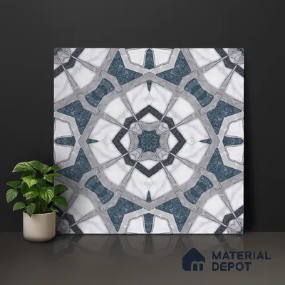 Moroccan Look Floor & Wall Tile TL 07500 Izar 2 ft x 2 ft Glitter Glossy Finish Vitrified Tile - 9 mm  | Suitable For Living Room, Dining, Bathroom & Kitchen | Please Expect a Slight Variation of Pattern (Sample)