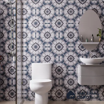 Moroccan Look Floor & Wall Tile TL 07500 Izar 2 ft x 2 ft Glitter Glossy Finish Vitrified Tile - 9 mm  | Suitable For Living Room, Dining, Bathroom & Kitchen | Please Expect a Slight Variation of Pattern (Sample)