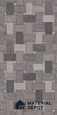 Geometric Floor & Wall Tile TL 06144 B Grafton Smoke 4 ft x 2 ft Vitrified Glue Matte Finish - 9 mm | Suitable For Living Room, Bedroom, Kitchen (Sample)