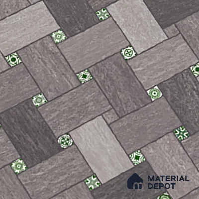 Geometric Floor & Wall Tile TL 06144 B Grafton Smoke 4 ft x 2 ft Vitrified Glue Matte Finish - 9 mm | Suitable For Living Room, Bedroom, Kitchen (Sample)