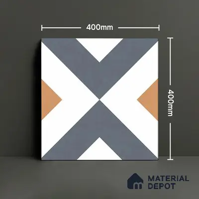 Budget Friendly Moroccan Look Value for Money Parking Spectra Floor Tile 16 x 16 inch | TL 06246 | Vitrified Matte Finish Tile - 12 mm | Suitable For Parking, Outdoor, Balcony & Terrace | Pattern Alignment May Vary | 2-3 mm Spacer is Mandatory