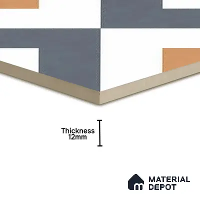 Budget Friendly Moroccan Look Value for Money Parking Spectra Floor Tile 16 x 16 inch | TL 06246 | Vitrified Matte Finish Tile - 12 mm | Suitable For Parking, Outdoor, Balcony & Terrace | Pattern Alignment May Vary | 2-3 mm Spacer is Mandatory