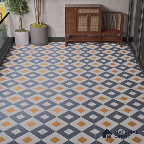 Budget Friendly Moroccan Look Value for Money Parking Spectra Floor Tile 16 x 16 inch | TL 06246 | Vitrified Matte Finish Tile - 12 mm | Suitable For Parking, Bathroom, Balcony & Terrace | Pattern Alignment May Vary | 2-3 mm Spacer is Mandatory