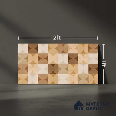 Highlighter Wall Tile TL 06729 Lustra Verona Urbane 2 ft x 1 ft Ceramic Carving Satin Finish - 9 mm | Suitable for Living Room, Bedroom, Bathroom (Sample)