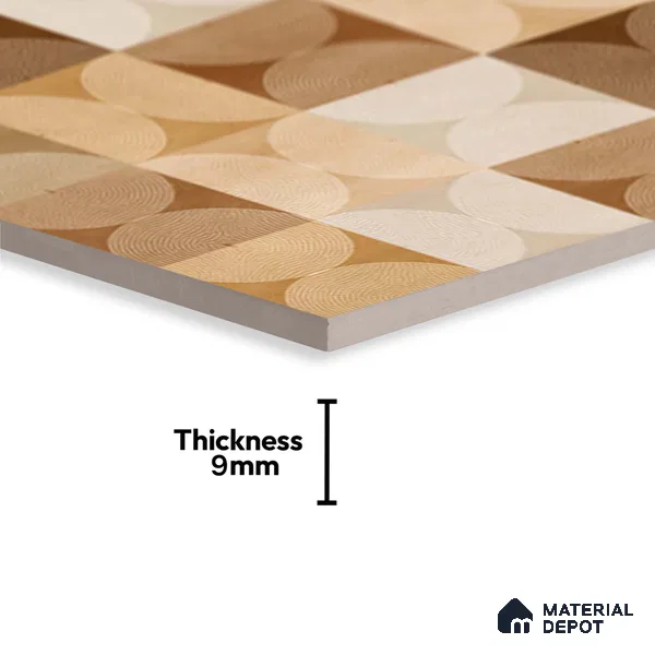 Highlighter Wall Tile TL 06729 Lustra Verona Urbane 2 ft x 1 ft Ceramic Carving Satin Finish - 9 mm | Suitable for Living Room, Bedroom, Bathroom (Sample)