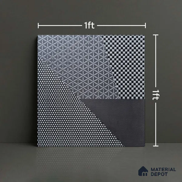 Patterned Wall & Floor Tile TL 05902 Origami 297 mm x 297 mm Vitrified - 9 mm | Suitable For Wet Area, Living Room, Bedroom, Kitchen