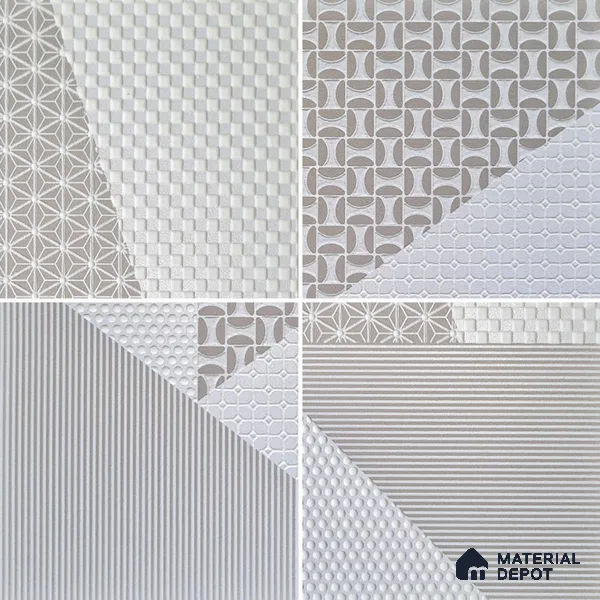 Patterned Wall & Floor Tile TL 05904 Origami Mini 148 mm x 148 mm Vitrified - 9 mm | Handcrafted | Suitable For Dry & Wet Area, Living Room, Bedroom, Kitchen | Random Design, No Fixed Pattern