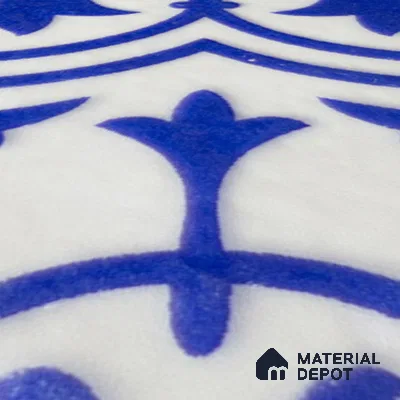 Subway Wall & Floor Handmade Tile TL 05860 B Leaf Arc Azure Harmony 98 mm x 98 mm Vitrified - 9 mm | 6 Random Patterns | Suitable For Kitchen, Bathroom, Accent/Feature Wall