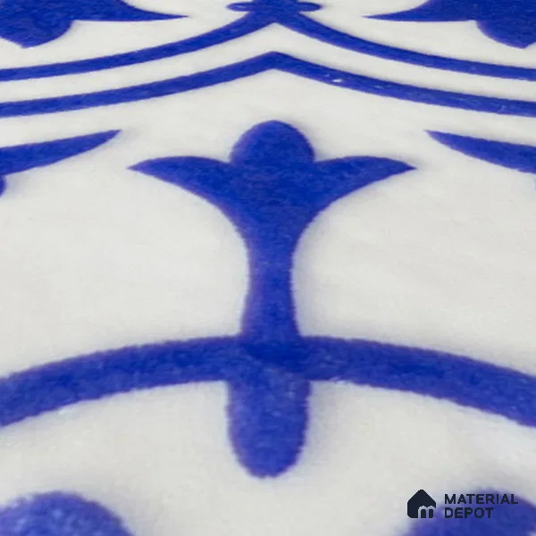Subway Wall & Floor Handmade Tile TL 05860 B Leaf Arc Azure Harmony 98 mm x 98 mm Vitrified - 9 mm | 6 Random Patterns | Suitable For Kitchen, Bathroom, Accent/Feature Wall