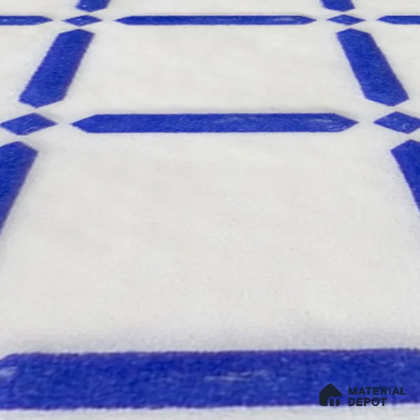 Subway Wall & Floor Handmade Tile TL 05860 C Criss Cross Azure Harmony 98 mm x 98 mm Vitrified - 9 mm | 6 Random Patterns | Suitable For Living Room, Bedroom, Kitchen