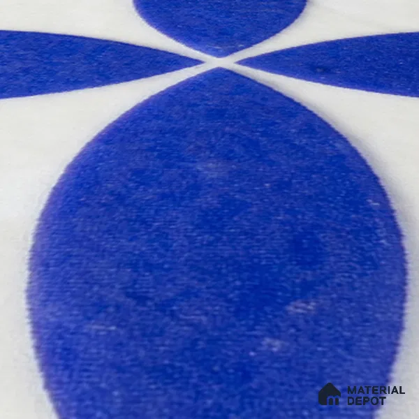 Subway Wall & Floor Handmade Tile TL 05860 D Abstract Petal Azure Harmony 98 mm x 98 mm Vitrified - 9 mm | 6 Random Patterns | Suitable For Kitchen, Accent/Feature Wall, Bathroom