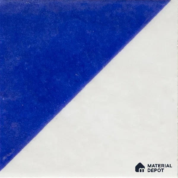 Subway Wall & Floor Handmade Tile TL 05860 E Bold Slash Azure Harmony 98 mm x 98 mm Vitrified - 9 mm | 6 Random Patterns | Suitable For Kitchen, Accent/Feature Wall, Bathroom