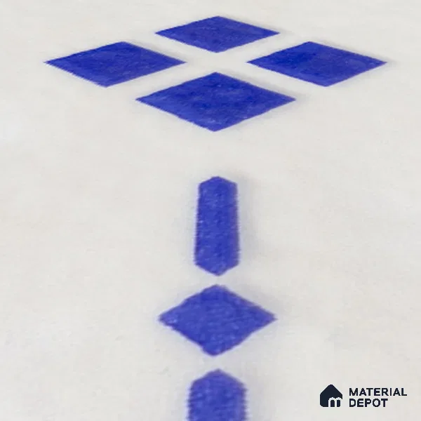 Subway Wall & Floor Handmade Tile TL 05860 Diagonal Cross Azure Harmony 98 mm x 98 mm Vitrified - 9 mm | 6 Random Patterns | Suitable For Kitchen, Accent/Feature Wall, Bathroom