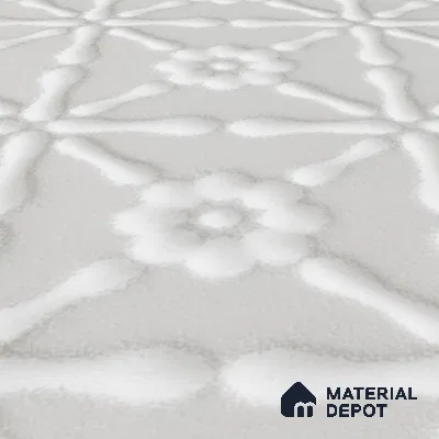 Subway Wall & Floor Handmade Tile TL 05861 Floral Burst Frost Bloom 148 mm x 148 mm Vitrified - 9 mm | 4 Random Patterns | Suitable For Kitchen, Accent/Feature Wall, Bathroom