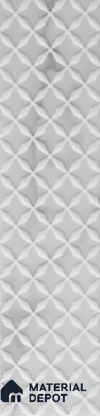 Subway Wall & Floor Handmade Tile TL 05862 B Diamond Mesh Pearl Paisley 297 mm x 72 mm Vitrified - 9 mm | 4 Random Patterns | Suitable For Kitchen, Accent/Feature Wall, Bathroom