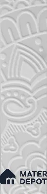 Subway Wall & Floor Handmade Tile TL 05862 C Paisley Swirls Pearl Paisley 297 mm x 72 mm Vitrified - 9 mm | 4 Random Patterns | Suitable For Kitchen, Accent/Feature Wall, Bathroom