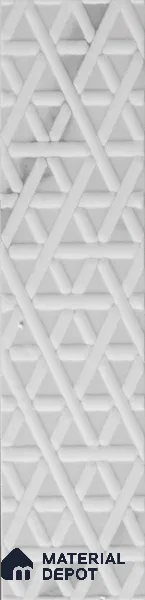 Subway Wall & Floor Handmade Tile TL 05862 D Basket Weave Pearl Paisley 297 mm x 72 mm Vitrified - 9 mm | 4 Random Patterns | Suitable For Kitchen, Accent/Feature Wall, Bathroom