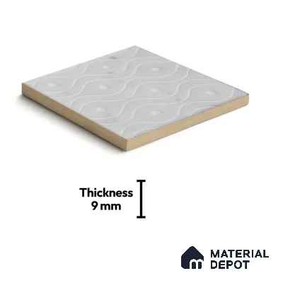 Subway Wall & Floor Handmade Tile TL 05863 Ripple Bliss 96 mm x 96 mm Vitrified - 9 mm | Random Mix Patterns | Suitable For Kitchen, Bathroom, Dining Area