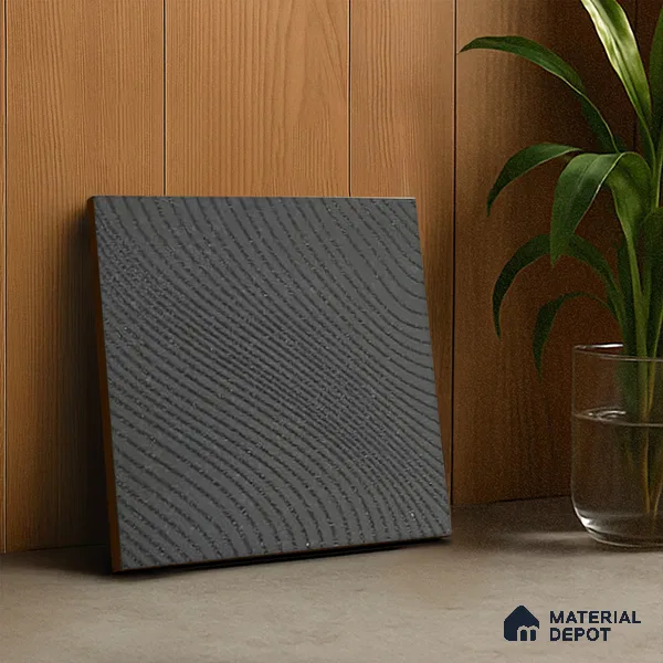 Subway Wall & Floor Tile TL 05921 Wave Line Wave Gray 148 mm x 148 mm Vitrified - 9 mm | Random Mix Patterns | Suitable For Kitchen, Accent/Feature Wall, Bathroom