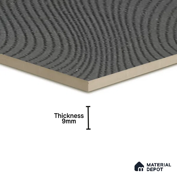 Subway Wall & Floor Tile TL 05921 Wave Line Wave Gray 148 mm x 148 mm Vitrified - 9 mm | Random Mix Patterns | Suitable For Kitchen, Accent/Feature Wall, Bathroom