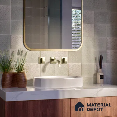 Subway Wall & Floor Tile TL 05892 Spactra 96 mm x 96 mm Vitrified - 9 mm | Handcrafted | Suitable For Kitchen, Accent/Feature Wall, Bathroom | Random Design, No Fixed Pattern