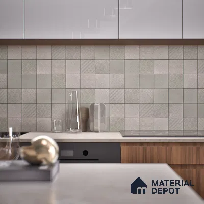 Subway Wall & Floor Tile TL 05892 Spactra 96 mm x 96 mm Vitrified - 9 mm | Handcrafted | Suitable For Kitchen, Accent/Feature Wall, Bathroom | Random Design, No Fixed Pattern