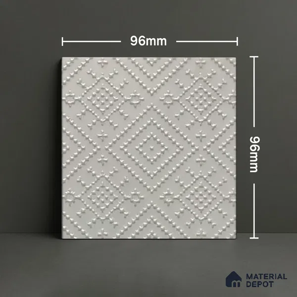 Subway Wall & Floor Tile TL 05892 Spactra 96 mm x 96 mm Vitrified - 9 mm | Handcrafted | Suitable For Kitchen, Accent/Feature Wall, Bathroom | Random Design, No Fixed Pattern