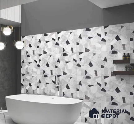 Moroccan Look Floor & Wall Tile TL 06150 Orion 2 ft x 2 ft Sinker Finish Vitrified Tile - 9 mm | Suitable For Kitchen, Living Room, Bedroom | Please Expect a Slight Variation of Pattern