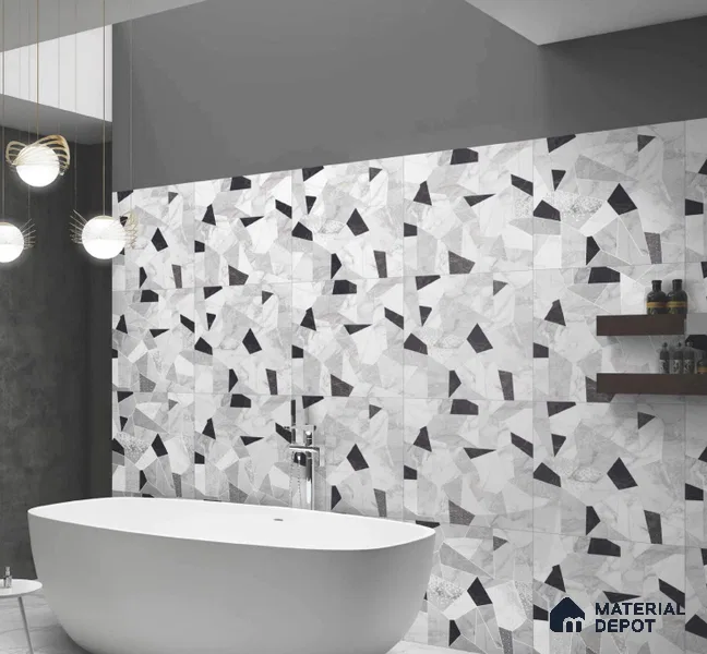 Moroccan Look Floor & Wall Tile TL 06150 Orion 2 ft x 2 ft Sinker Finish Vitrified Tile - 9 mm | Suitable For Kitchen, Living Room, Bedroom | Please Expect a Slight Variation of Pattern