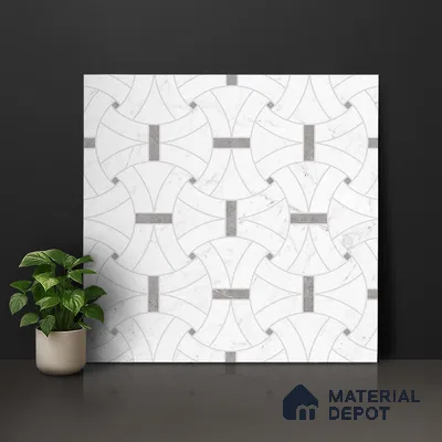 Moroccan Look Floor & Wall Tile TL 06151 Polaris 2 ft x 2 ft Glitter Glossy Finish Vitrified Tile - 9 mm  | Suitable For Living Room, Dining, Bathroom & Kitchen | Please Expect a Slight Variation of Pattern (Sample)