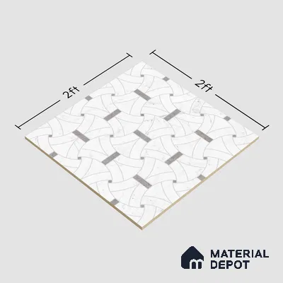 Moroccan Look Floor & Wall Tile TL 06151 Polaris 2 ft x 2 ft Glitter Glossy Finish Vitrified Tile - 9 mm  | Suitable For Living Room, Dining, Bathroom & Kitchen | Please Expect a Slight Variation of Pattern (Sample)