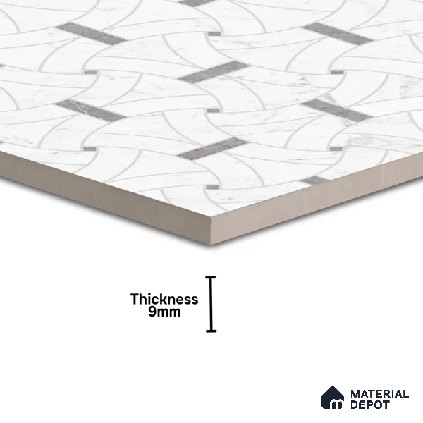 Moroccan Look Floor & Wall Tile TL 06151 Polaris 2 ft x 2 ft Glitter Glossy Finish Vitrified Tile - 9 mm  | Suitable For Living Room, Dining, Bathroom & Kitchen | Please Expect a Slight Variation of Pattern (Sample)
