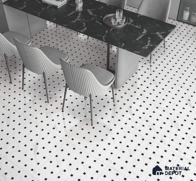 Moroccan Look Floor & Wall Tile TL 06153 Vergo 2 ft x 2 ft Sinker Finish Vitrified Tile - 9 mm | Suitable For Living Room, Bedroom, Kitchen | Please Expect a Slight Variation of Pattern