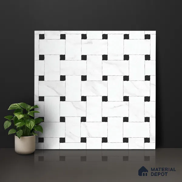 Moroccan Look Floor & Wall Tile TL 06153 Vergo 2 ft x 2 ft Sinker Finish Vitrified Tile - 9 mm | Suitable For Living Room, Bedroom, Kitchen | Please Expect a Slight Variation of Pattern