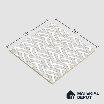 Moroccan Look Floor & Wall Tile TL 06154 Epsilon 2 ft x 2 ft Glitter Glossy Finish Vitrified Tile - 9 mm  | Suitable For Living Room, Dining, Bathroom & Kitchen | Please Expect a Slight Variation of Pattern (Sample)