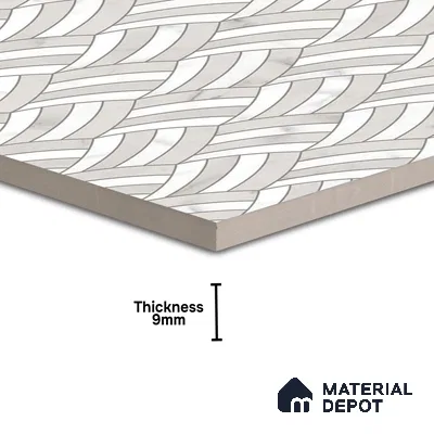 Moroccan Look Floor & Wall Tile TL 06154 Epsilon 2 ft x 2 ft Glitter Glossy Finish Vitrified Tile - 9 mm  | Suitable For Living Room, Dining, Bathroom & Kitchen | Please Expect a Slight Variation of Pattern (Sample)
