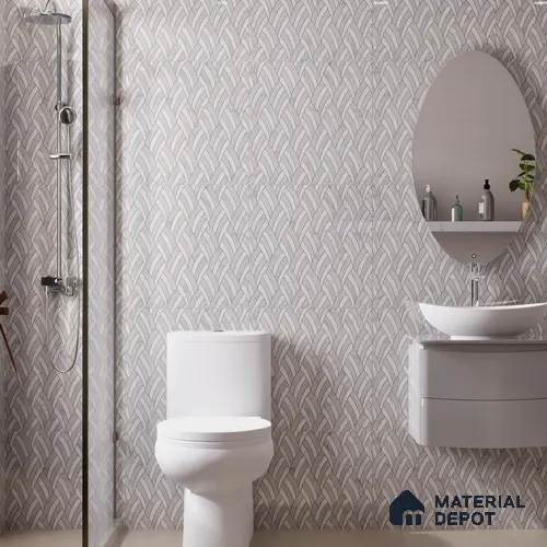 Moroccan Look Floor & Wall Tile TL 06154 Epsilon 2 ft x 2 ft Sinker Finish Vitrified Tile - 9 mm  | Suitable For Living Room, Dining, Bathroom & Kitchen | Please Expect a Slight Variation of Pattern