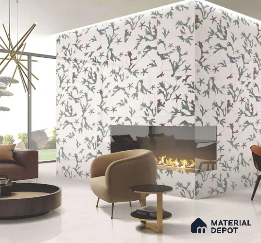 Moroccan Look Floor & Wall Tile TL 06155 Alpha 2 ft x 2 ft Sinker Finish Vitrified Tile - 9 mm | Suitable For Kitchen, Accent/Feature Wall, Dining Area | Please Expect a Slight Variation of Pattern & Random Designs