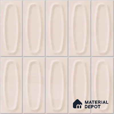 Geometric Wall Tile TL 05752 C Tones Coral Rose 1 ft x 1 ft Ceramic Matte Finish - 9 mm | Suitable for Living Room, Bedroom, Kitchen, Bathroom | Please Expect a Slight Variation of Pattern (Sample)