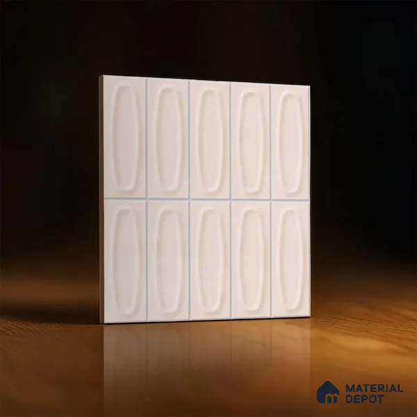 Geometric Wall Tile TL 05752 C Tones Coral Rose 1 ft x 1 ft Ceramic Matte Finish - 9 mm | Suitable for Living Room, Bedroom, Kitchen, Bathroom | Please Expect a Slight Variation of Pattern (Sample)