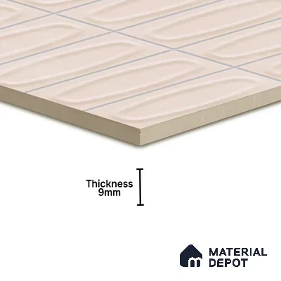 Geometric Wall Tile TL 05752 C Tones Coral Rose 1 ft x 1 ft Ceramic Matte Finish - 9 mm | Suitable for Living Room, Bedroom, Kitchen, Bathroom | Please Expect a Slight Variation of Pattern (Sample)