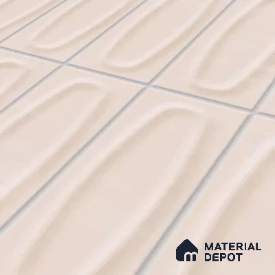 Geometric Wall Tile TL 05752 C Tones Coral Rose 1 ft x 1 ft Ceramic Matte Finish - 9 mm | Suitable for Living Room, Bedroom, Kitchen, Bathroom | Please Expect a Slight Variation of Pattern (Sample)