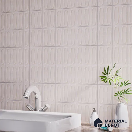 Faux Subway Wall Tile TL 05752 C Tones Coral Rose 1 ft x 1 ft Ceramic Matte Finish - 9 mm | Suitable for Living Room, Bedroom, Kitchen, Bathroom | Please Expect a Slight Variation of Pattern