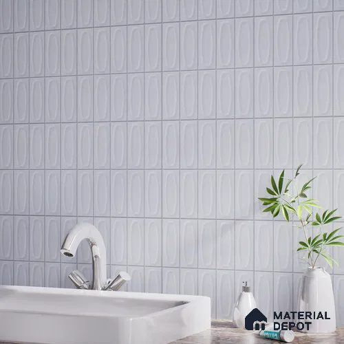 Faux Subway Wall Tile TL 05752 Tones Coral Sky 1 ft x 1 ft Ceramic Matte Finish - 9 mm | Suitable for Living Room, Bedroom, Kitchen, Bathroom | Please Expect a Slight Variation of Pattern