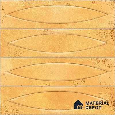 Geometric Wall Tile TL 05749 B Tones Irish Orange 1 ft x 1 ft Ceramic Glossy Finish - 9 mm | Suitable for Living Room, Bedroom, Kitchen, Bathroom | Please Expect a Slight Variation of Pattern (Sample)